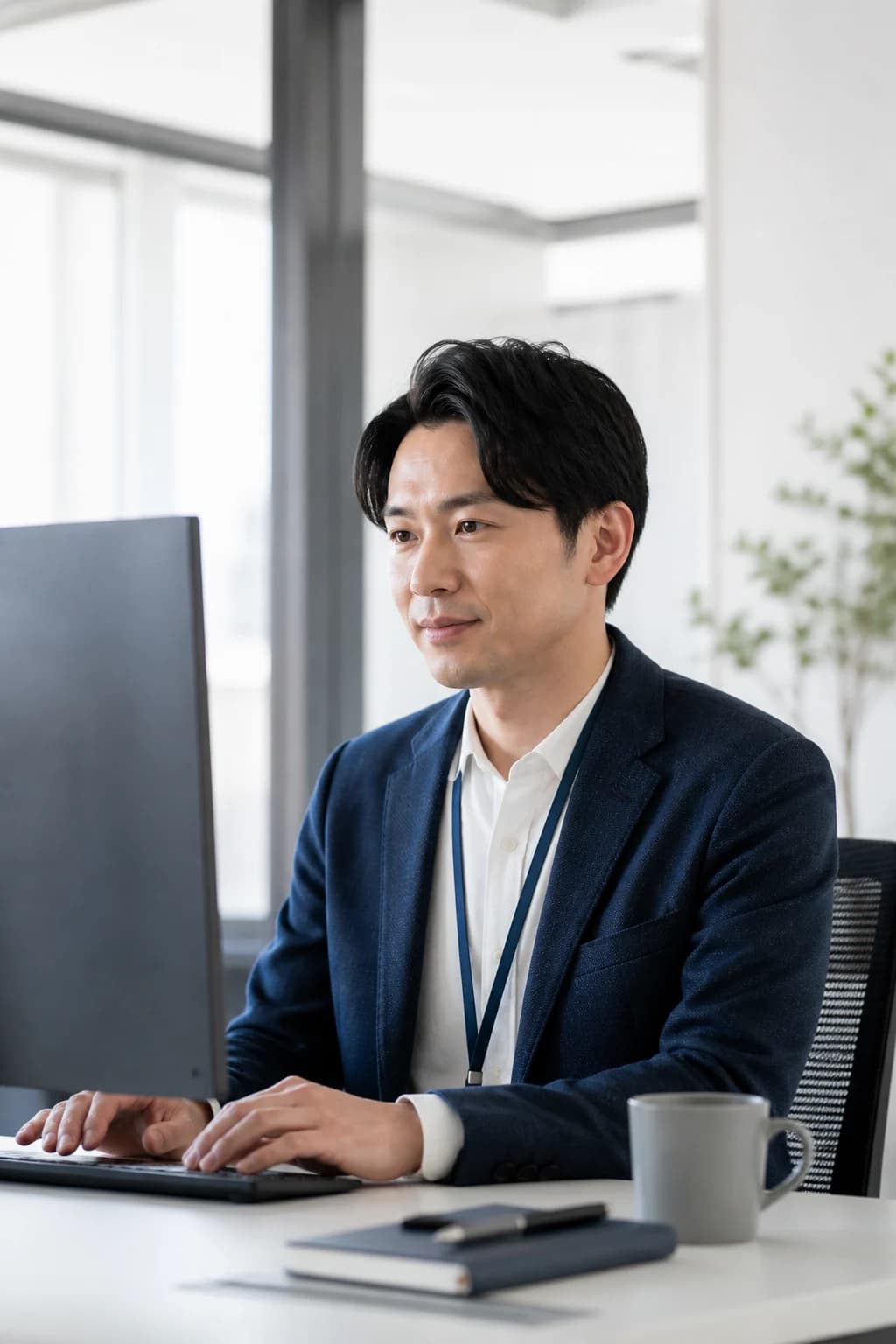 社内問い合わせに対応する情報システム担当者